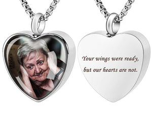 heart cremation urn necklace