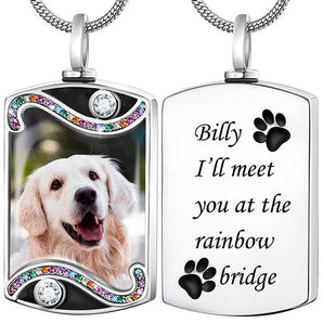 Rainbow Bridge Pet Ashes Necklace