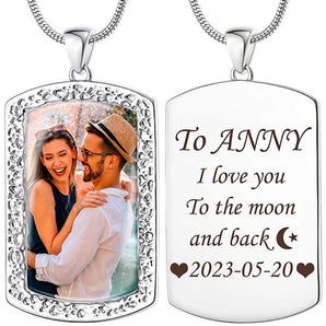 Personalized Gold Silver Dog Tag Necklace