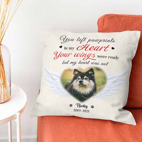 Custom Pet Memorial Pillow with Photo Fanery Sue