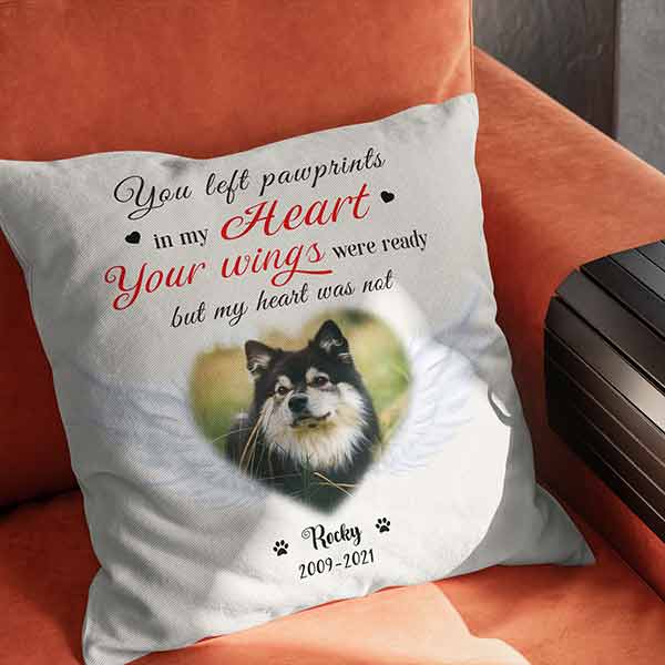 Custom Pet Memorial Pillow with Photo