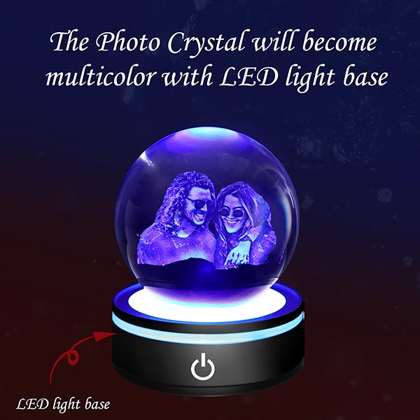 3d photo crystal gift with light