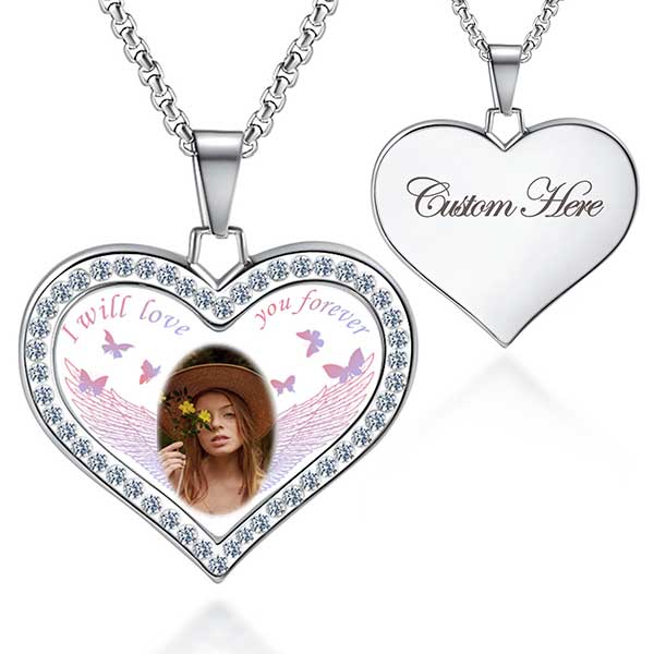 Heart-Shape Pendant Necklace for Women/Men