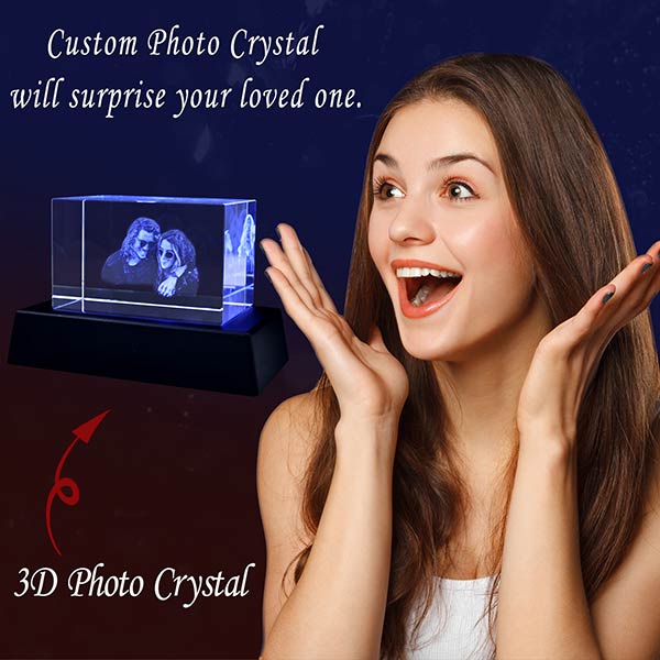 3d laser crystal photo 
