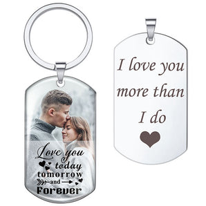 Personalized Dog Tag Keychain with Picture
