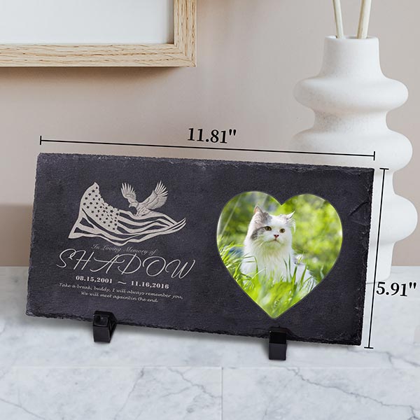 Personalized Headstones for Graves for Humans Or Pet - The USA Flag | Grave Markers for Cemetery for Humans | Memorial Gifts for Loss Love One | in Loving Memorial Gifts Garden Stone