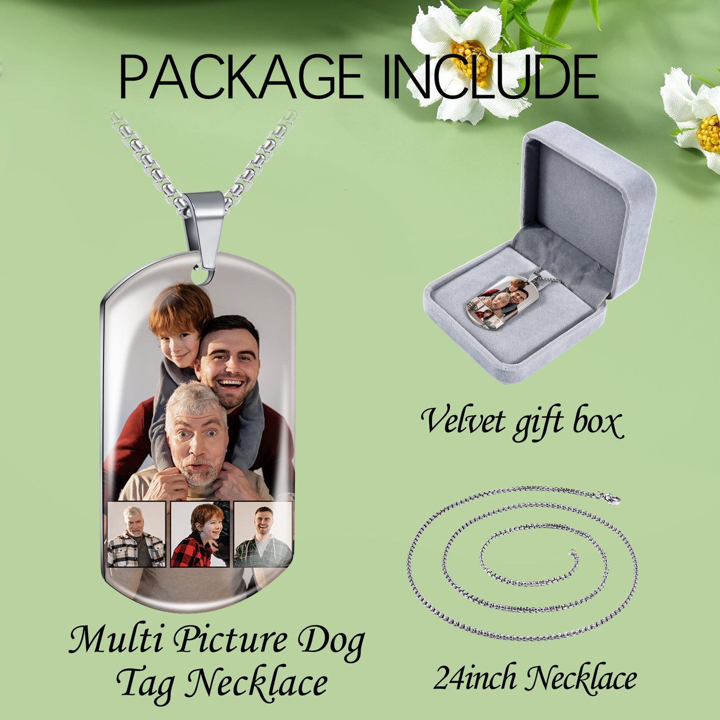 army dog tag necklace package