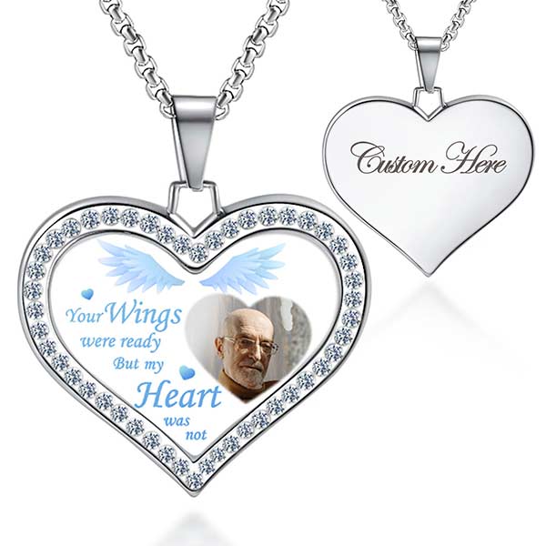 memorial picture necklace