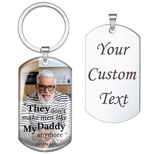 Fanery Sue Custom Drive Safe Keychain for Boyfriend Husband, Personalized Men Keychain with Picture for Couple