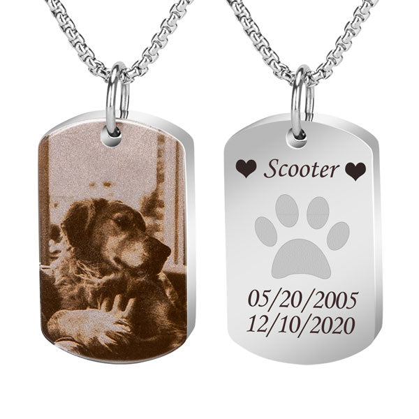 Personalized Photo Urn Necklace for Pet