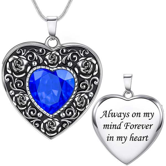 Rose Filaments Crystal Locket Necklace with Photo