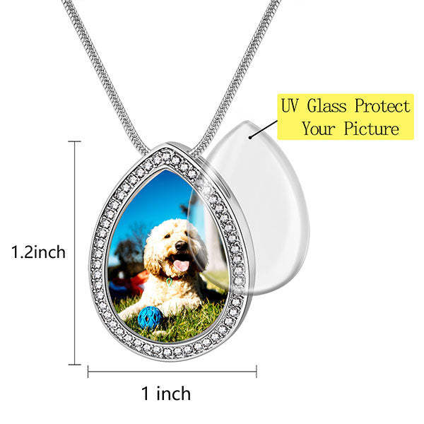 personalized cremation necklace dimension