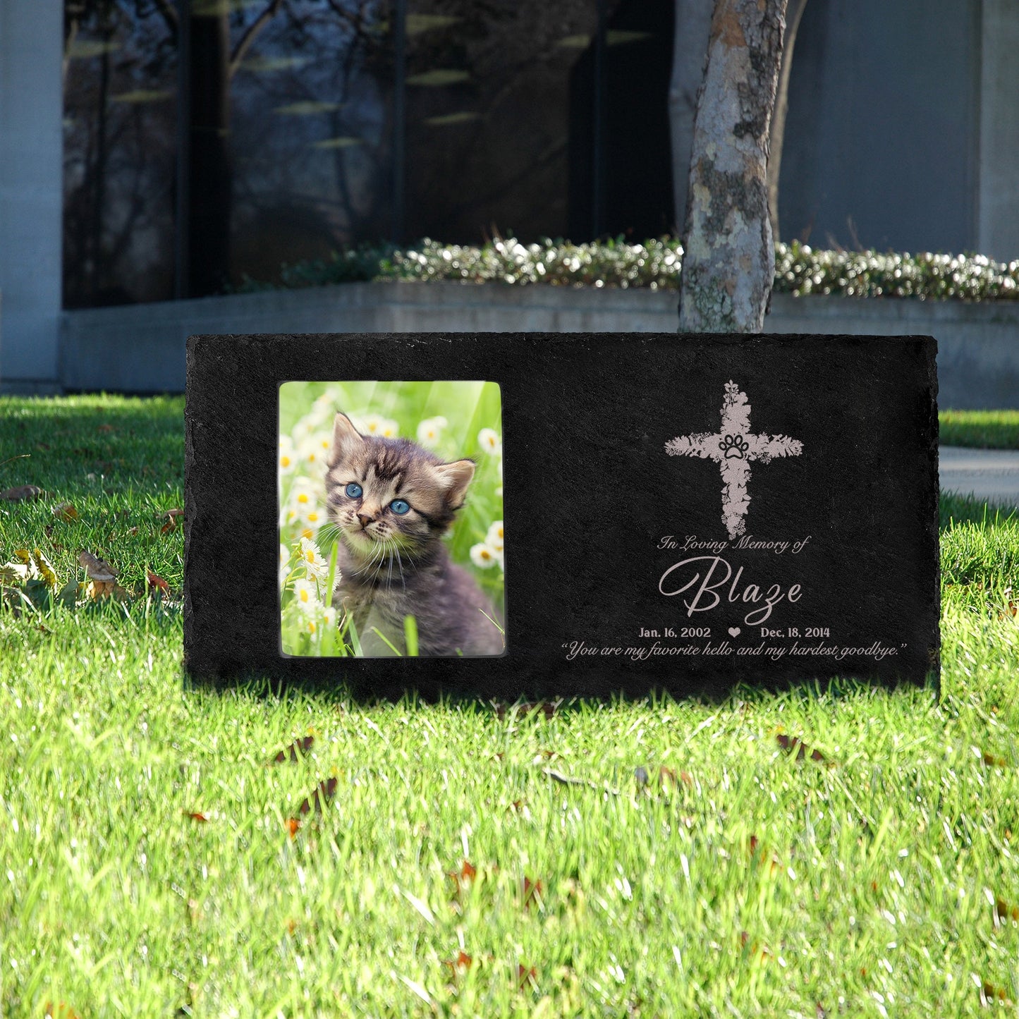 Custom Pet Memorial Stones with Picture Dog Cat Memorial Garden Stones Pet Grave Markers Personalized