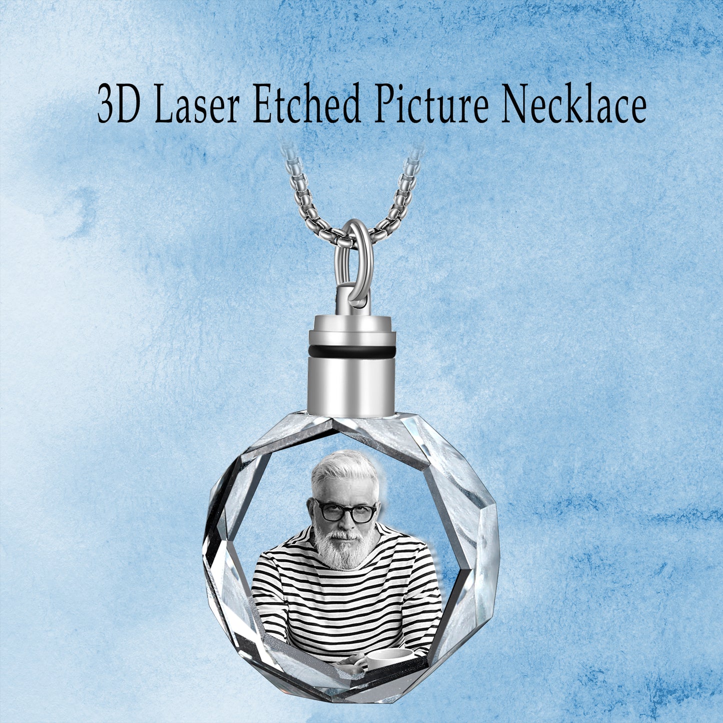 3D Laser Etched Picture Necklace