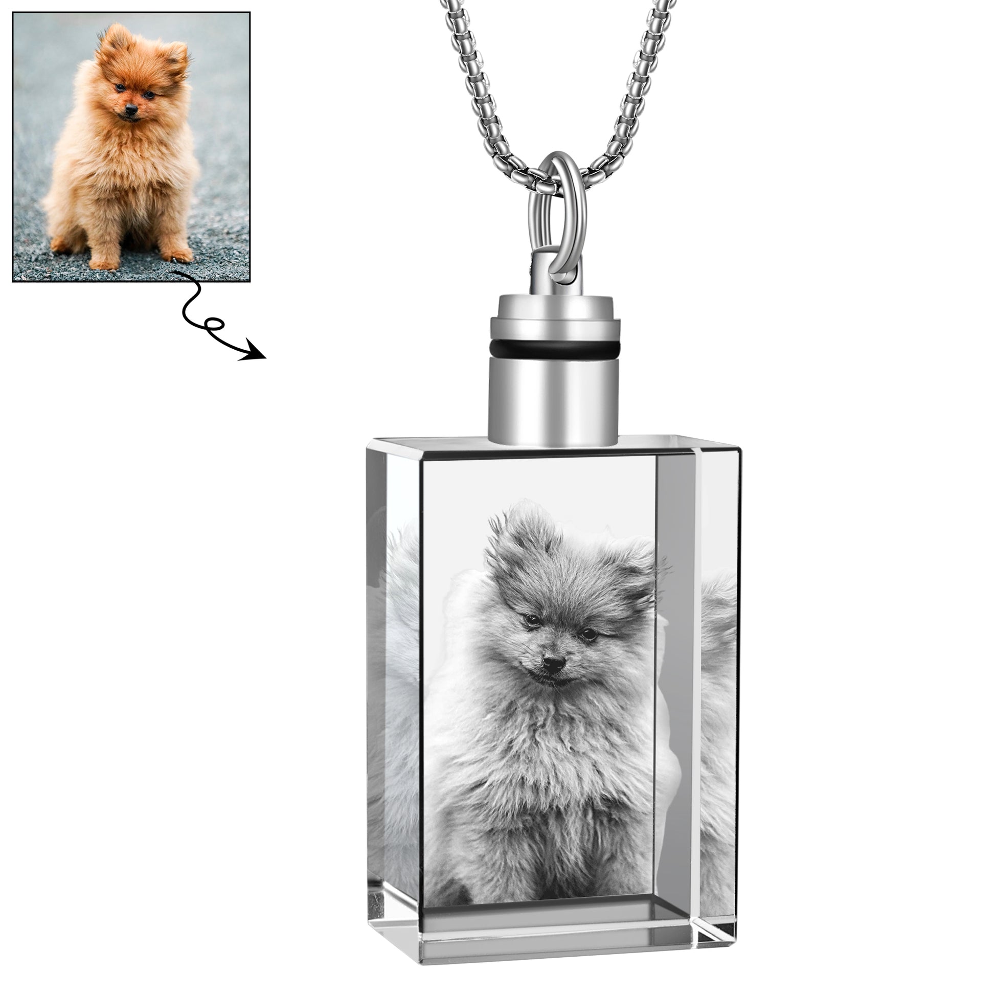 Photo 3D Engraved Picture Necklace