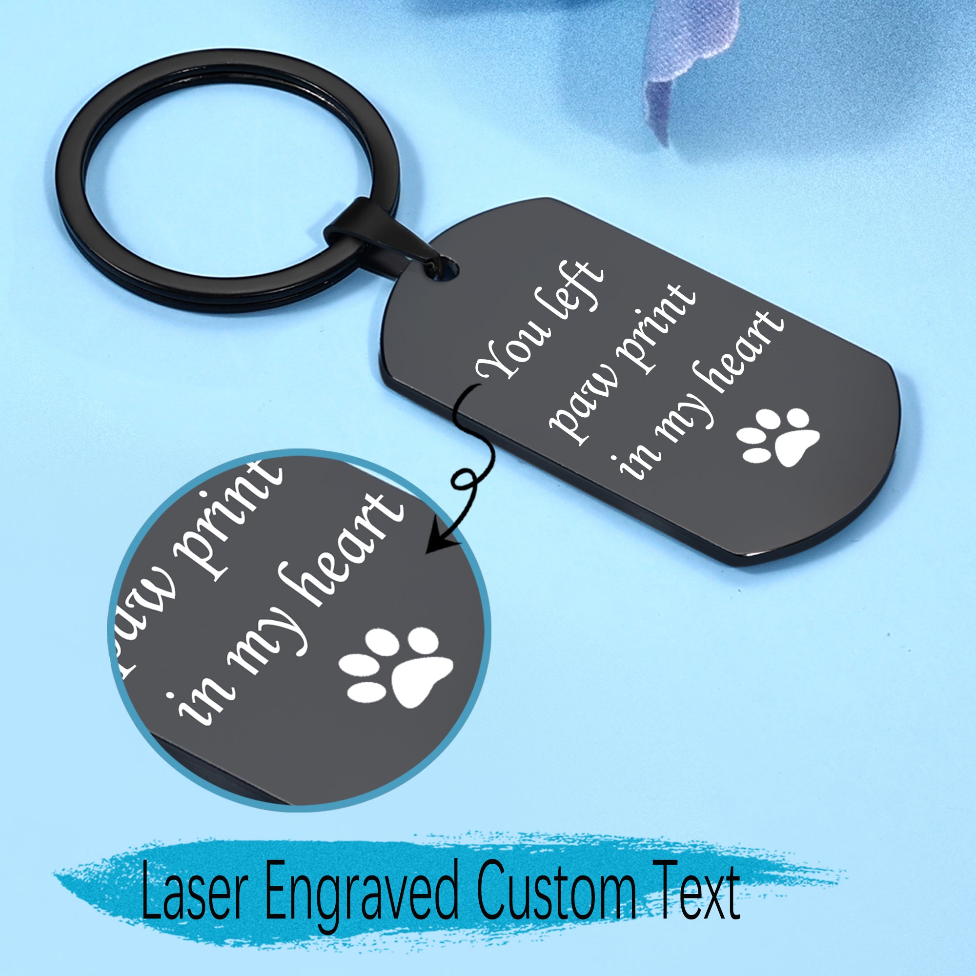 engraved pet keychain