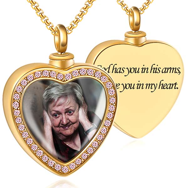 urn necklace with pictures