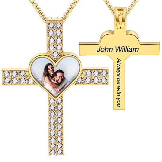 cross picture necklace
