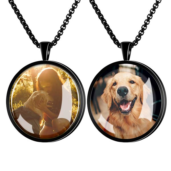  custom round necklace with picture