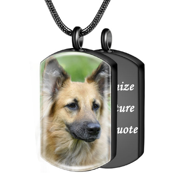 dog tag pet urn necklace