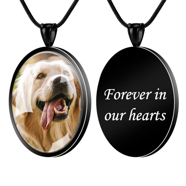 oval pet cremation jewelry