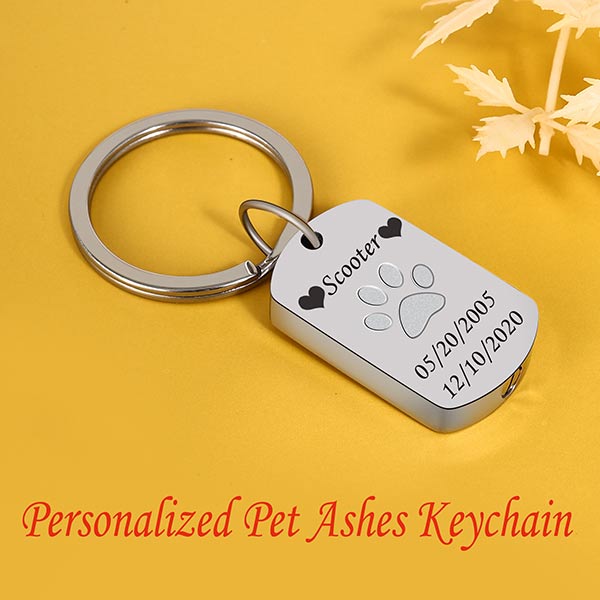 memorial pet keychain