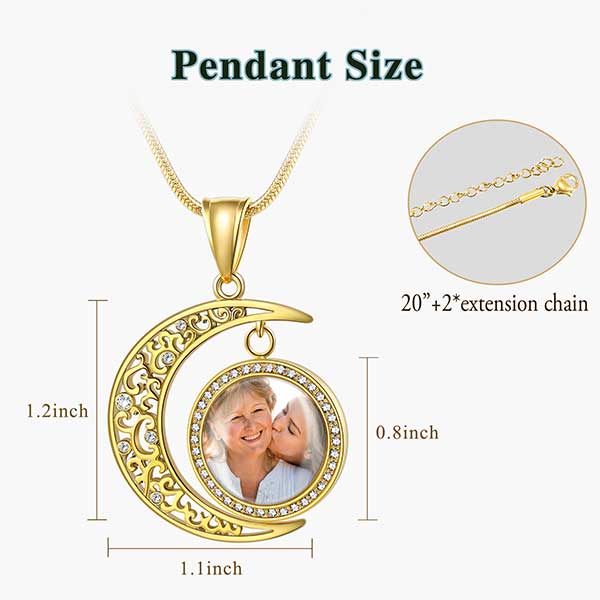personalized necklaces with pictures dimension