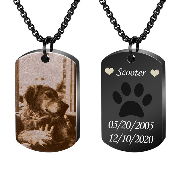 Personalized Photo Urn Necklace for Pet