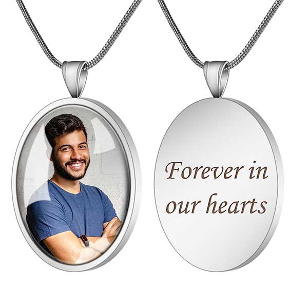 Homxi Stainless Steel Ashes Necklace - Heart Urn Pendant For Cremation Ashes With Engraving, Funnel Kit