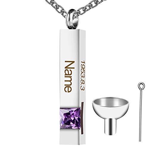 Vertical Bar Necklace Urn Necklaces for Ashes