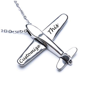 Stereoscopic Aircraft Model Name Necklace