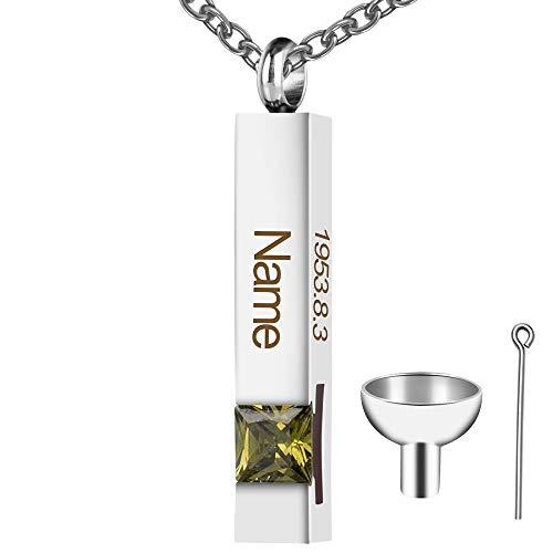 Vertical Bar Necklace Urn Necklaces for Ashes