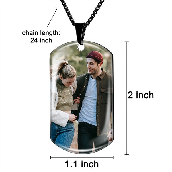 military dog tag necklace dimension