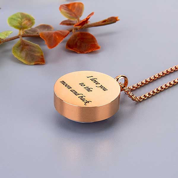 Round Urn Necklace for Ashes Cremation Jewelry