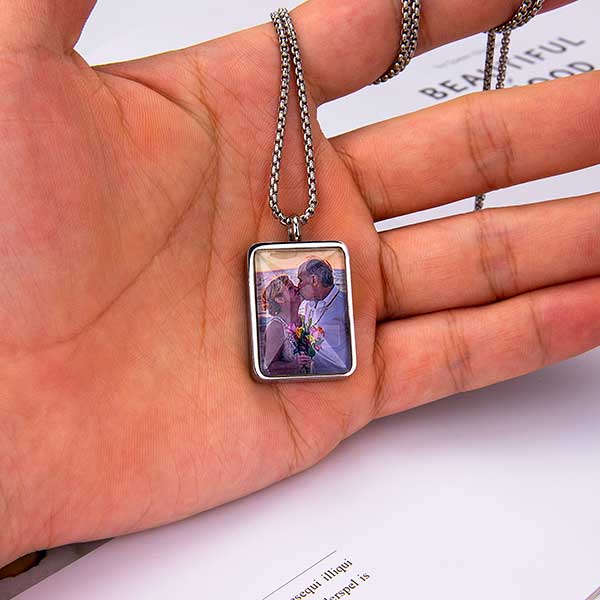 Personalized Rectangle Urn Necklace for Ashes