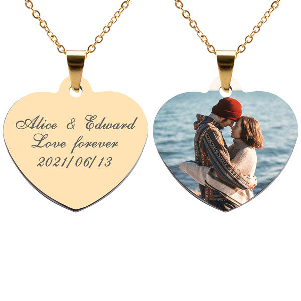 custom heart necklace with picture