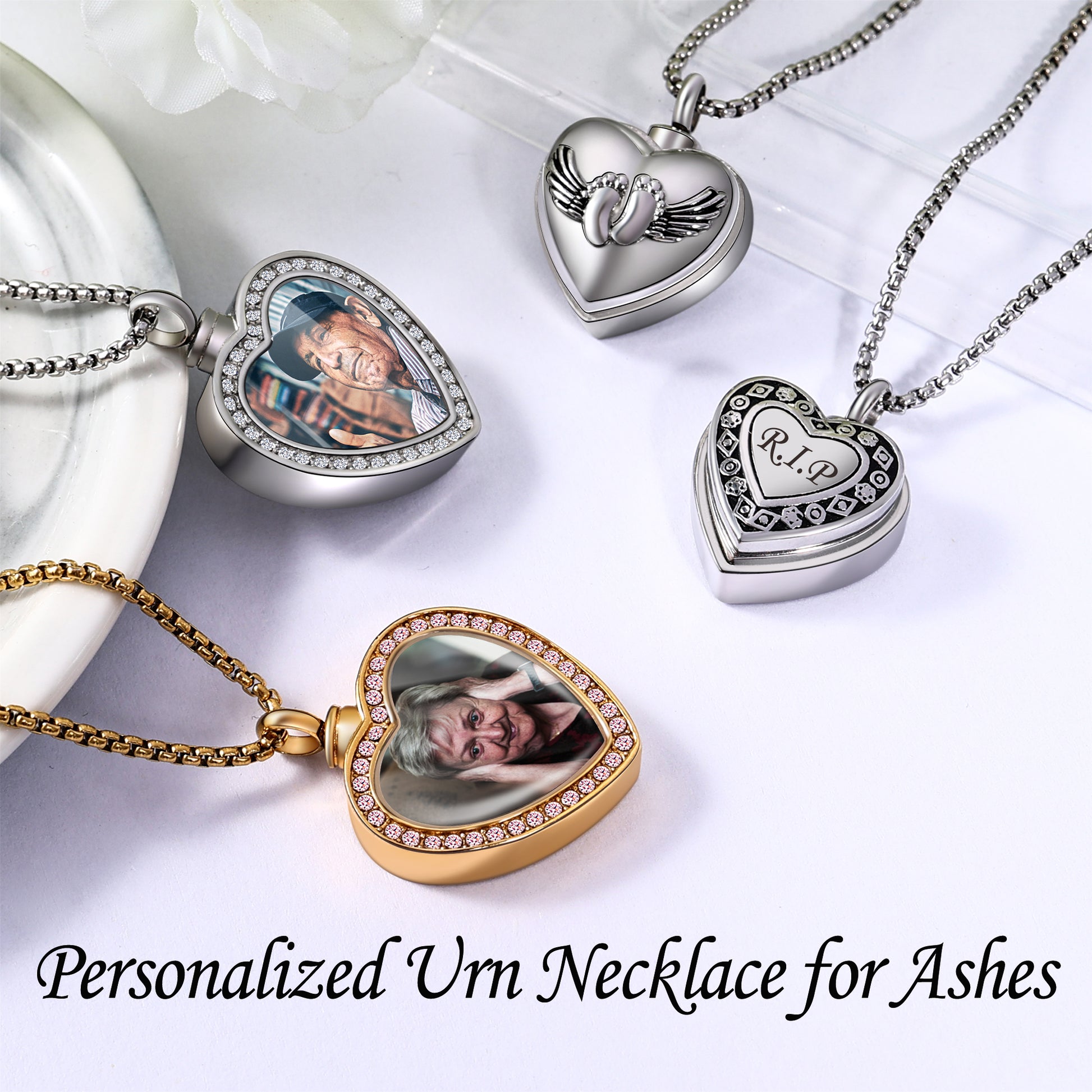 urns and necklaces for ashes