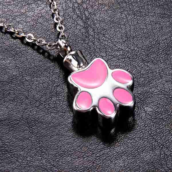 paw print ashes necklace