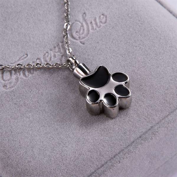 paw print necklace for ashes