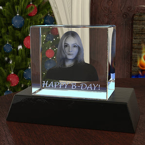 3d photo crystal square