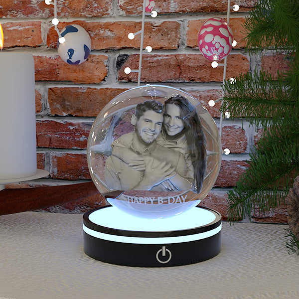 3D Crystal Photo Round