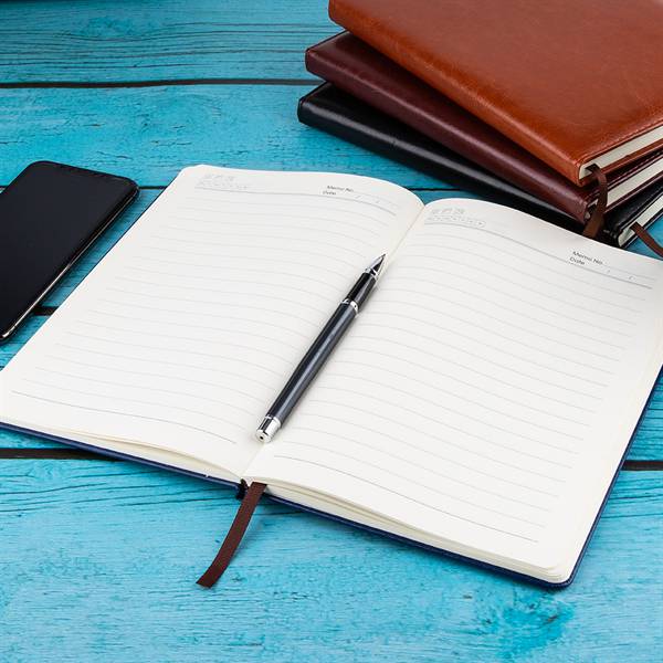 Wide Ruled Leatherette Writing Notebook
