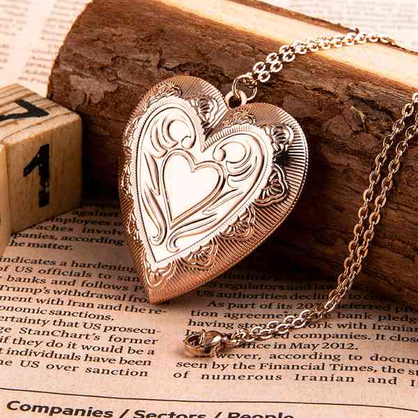 Heart-shape Locket Pendant Necklace