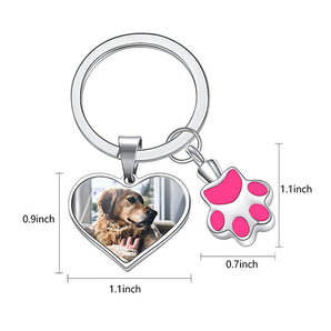 Custom Pet Urn Keychain with Pictures