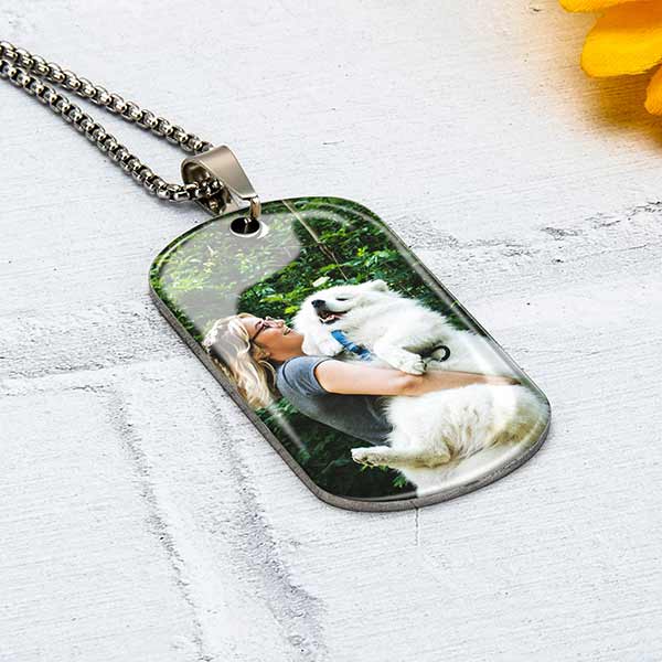 men dog tag necklace
