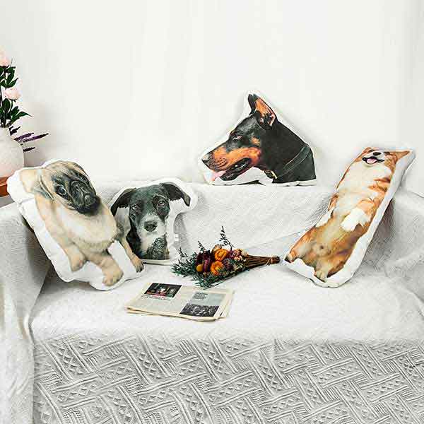 DIY Photo Personalized Pillow, Memorial Customized Irregular Pillow, Decorative Pet/Dog/Cat Custom Throw Pillows for Couch and Sofa