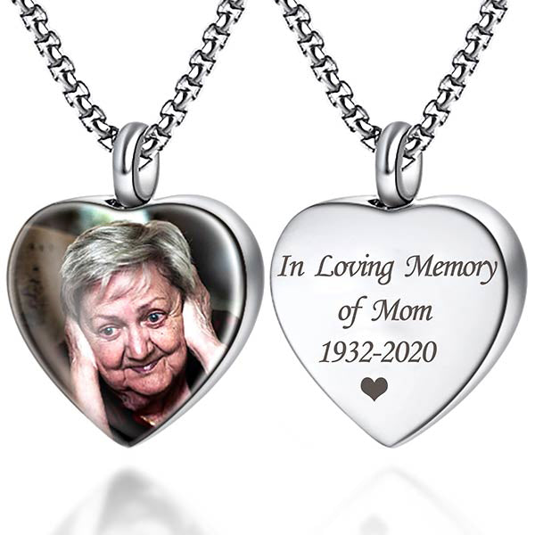 heart cremation ashes necklace