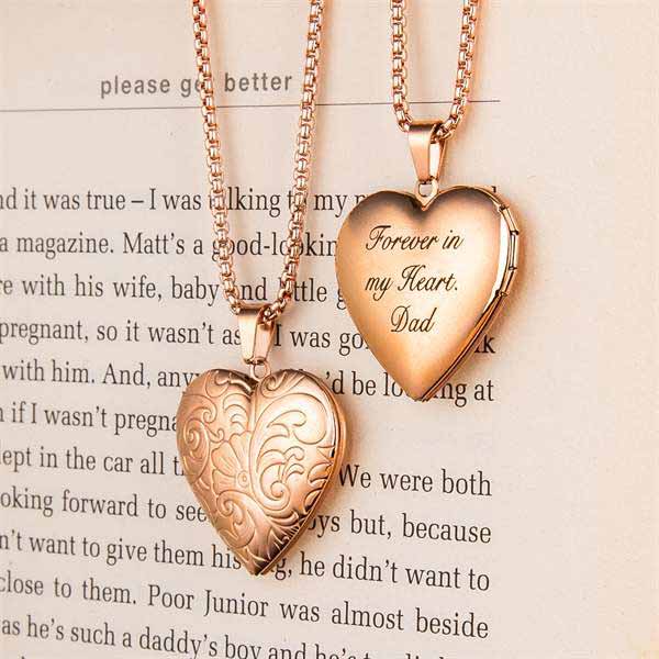custom heart necklace with picture