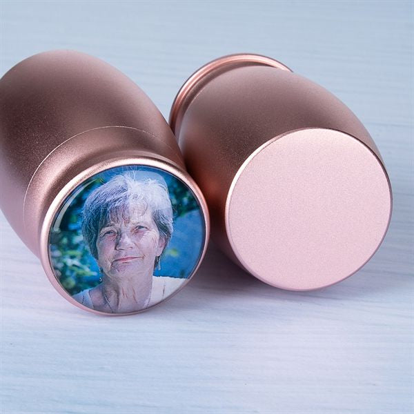 Custom Mini Urn for Human Ashes Waterproof Cremation Decorative Keepsake Memorial Extra Small Ashes Holder with Angel Wings (Sharing a small amount of ashes in memory of your loved one/pet)