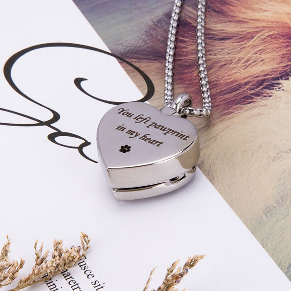 heart urn necklace for pet